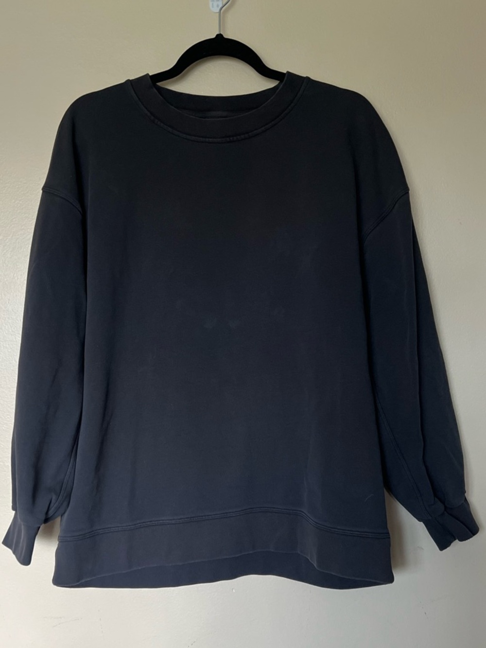 Lululemon Perfectly Oversized Crew Classic Black Crewneck Sweatshirt